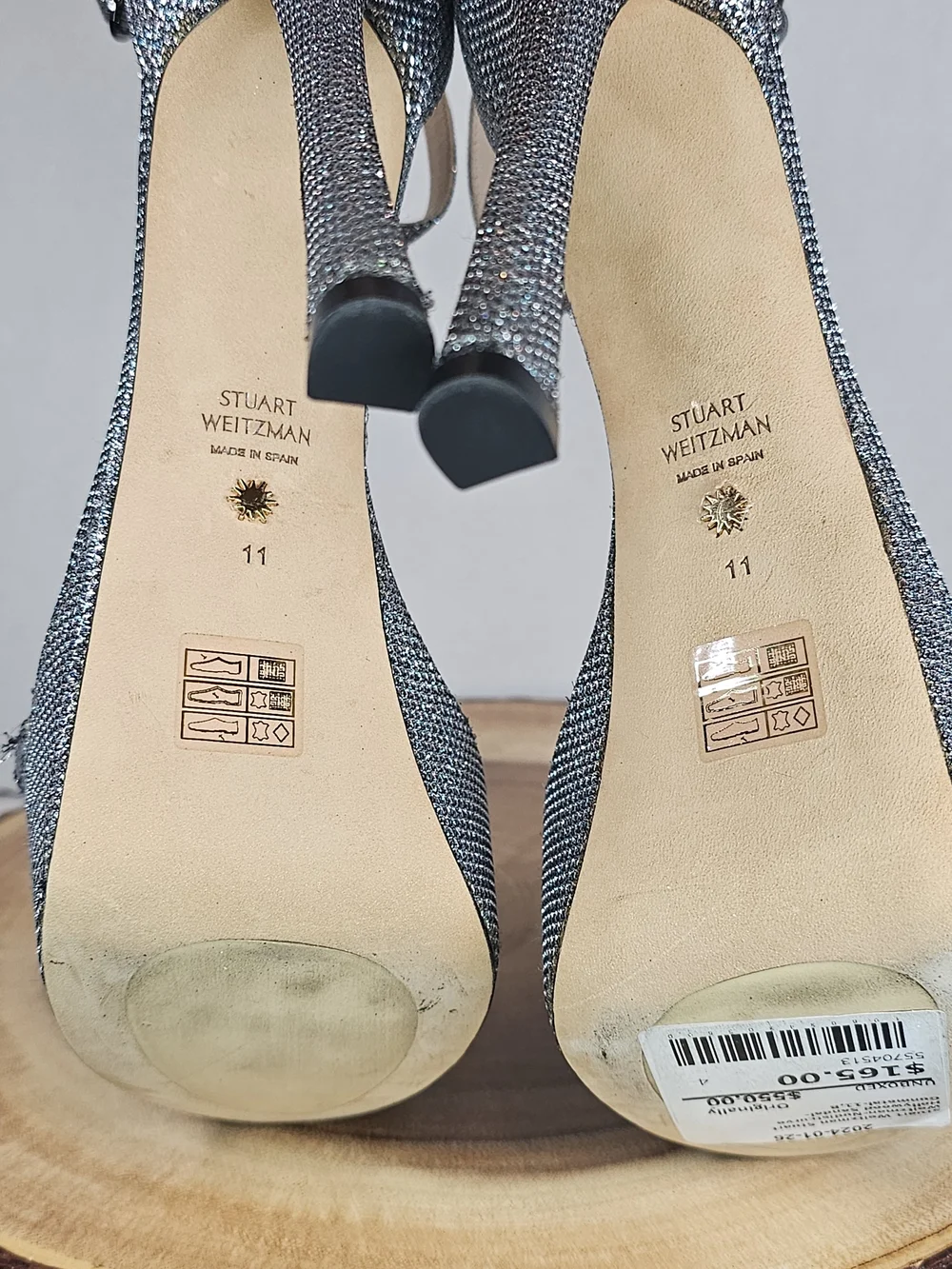 Stuart Weitzman elegant silver